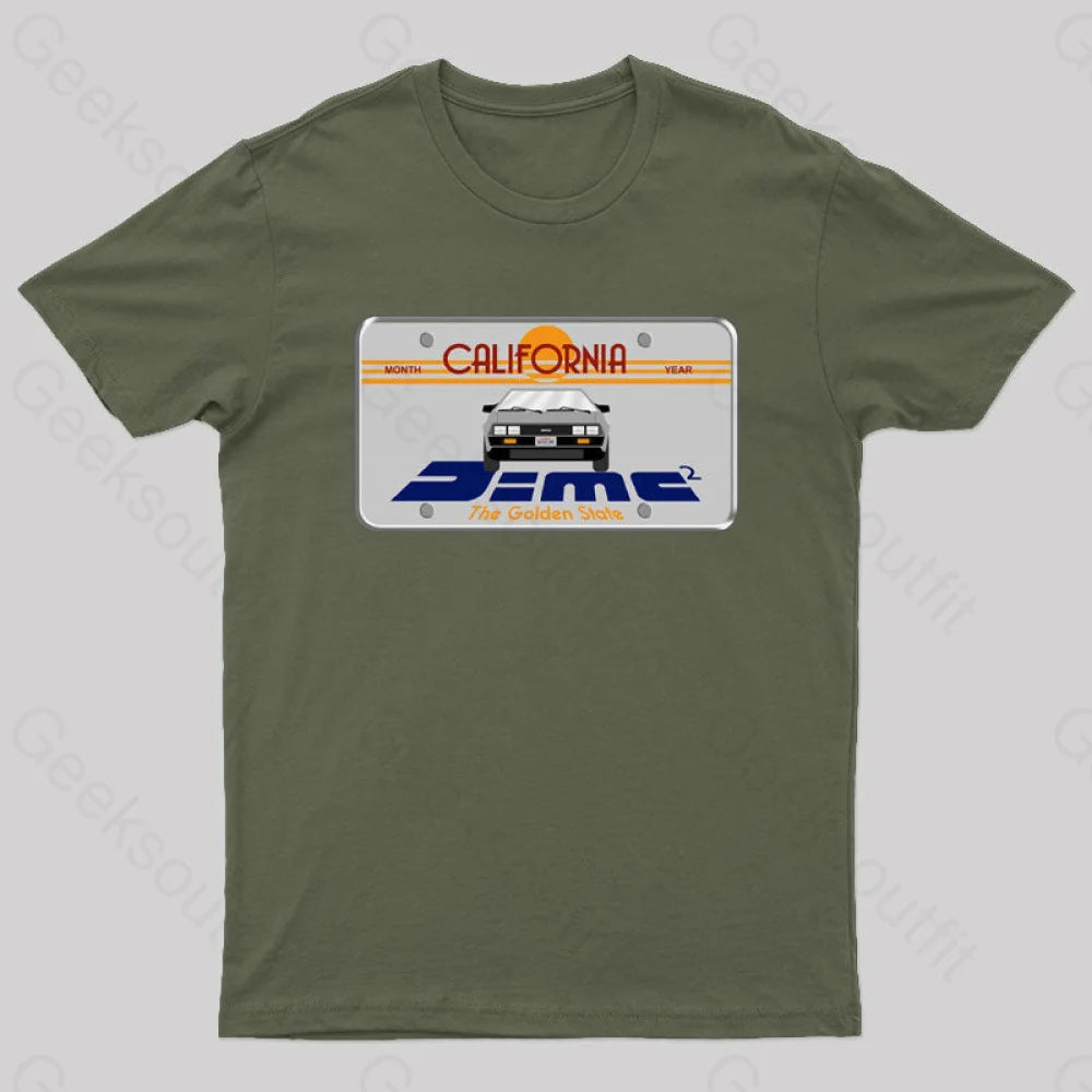 D=Mc² Vintage Art Geek T-Shirt Army Green / S