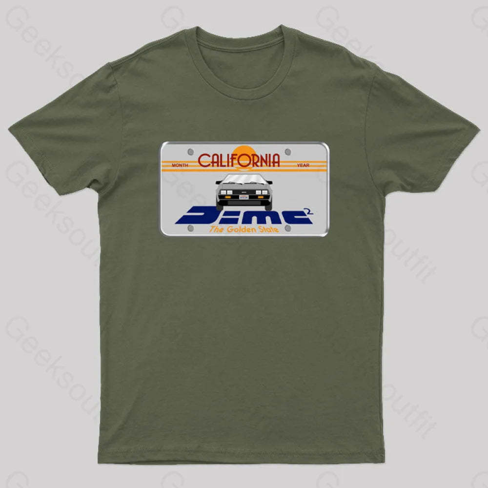 D=Mc² Vintage Art Geek T-Shirt Army Green / S
