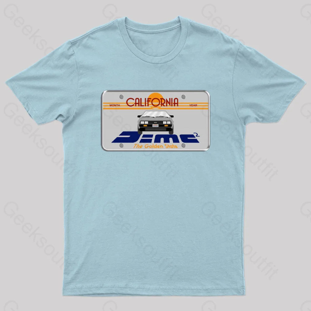 D=Mc² Vintage Art Geek T-Shirt Light Blue / S