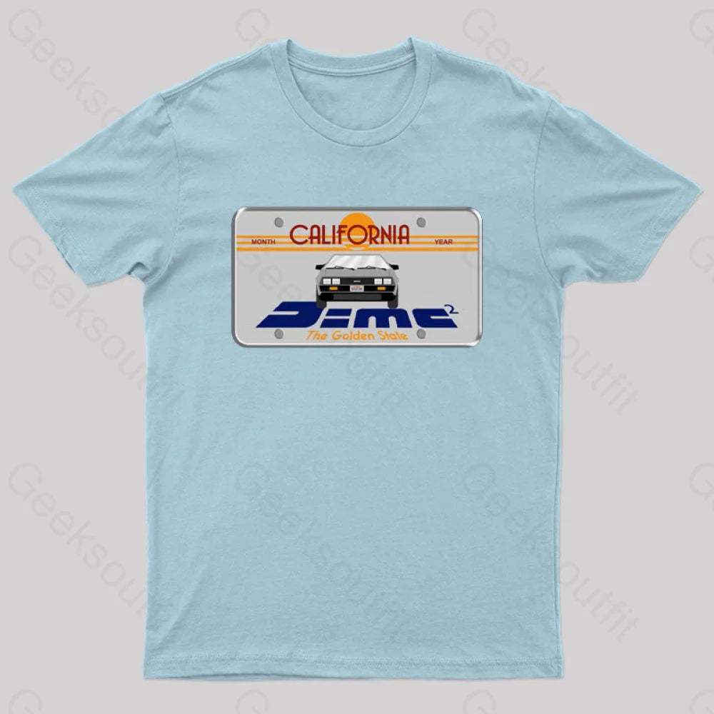D=Mc² Vintage Art Geek T-Shirt Light Blue / S