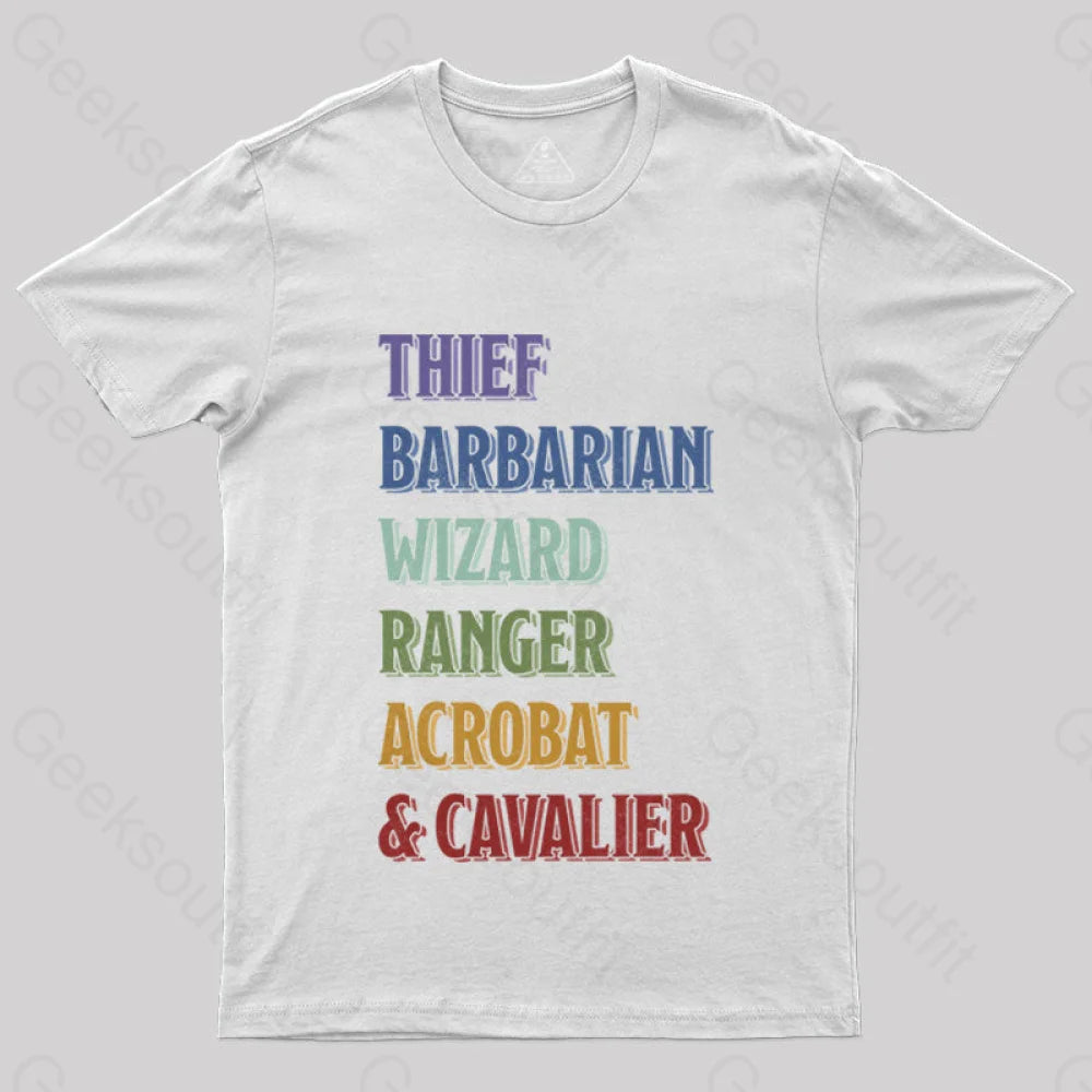 D&D Stack T-Shirt White / S