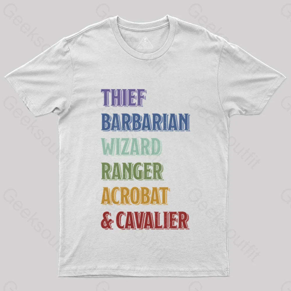 D&D Stack T-Shirt White / S