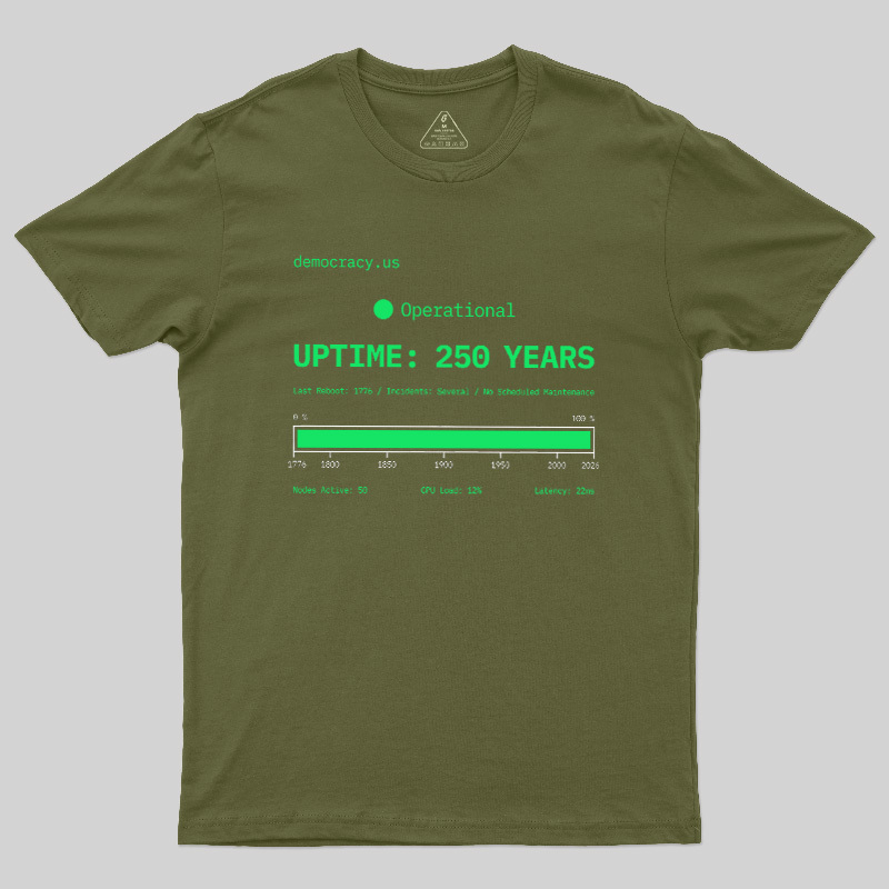 Nation System Uptime Dashboard Geek T-Shirt