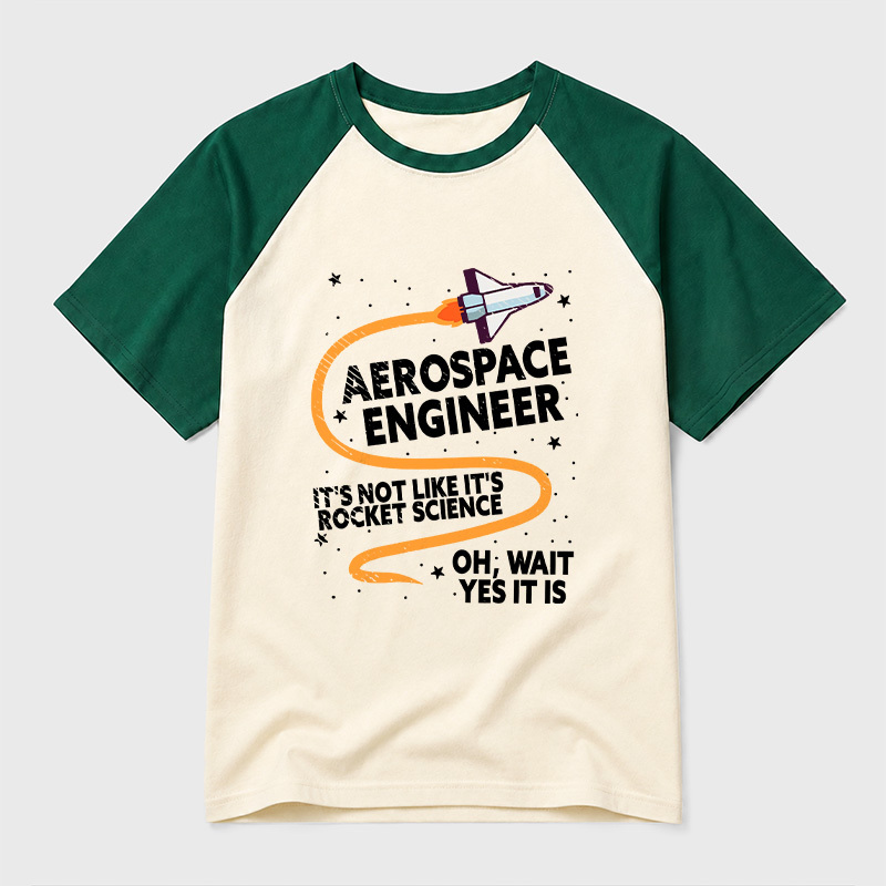 Aerospace Engineer Rocket Geek Retro Raglan T-Shirt