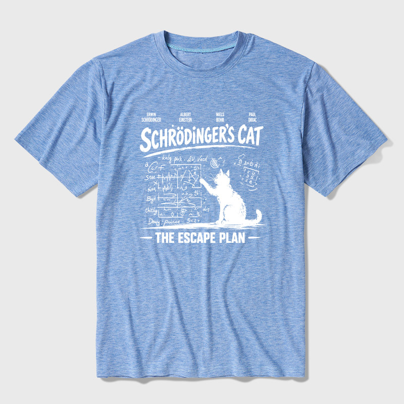 Schrodinger's Cat Escape Plan Interesting Physics Science Ultra Soft Heather Tee