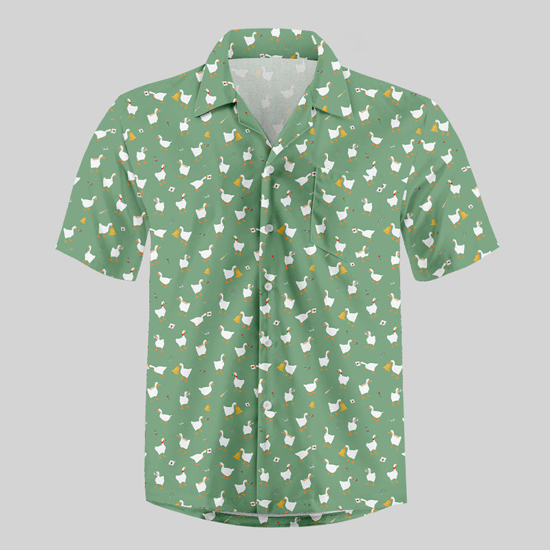 Goose Game Button Up Pocket Shirt
