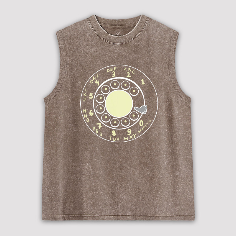 Rotary Dial Unisex Washed Tank