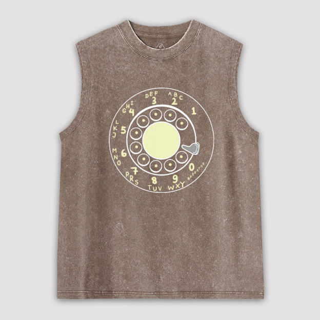Rotary Dial Unisex Washed Tank