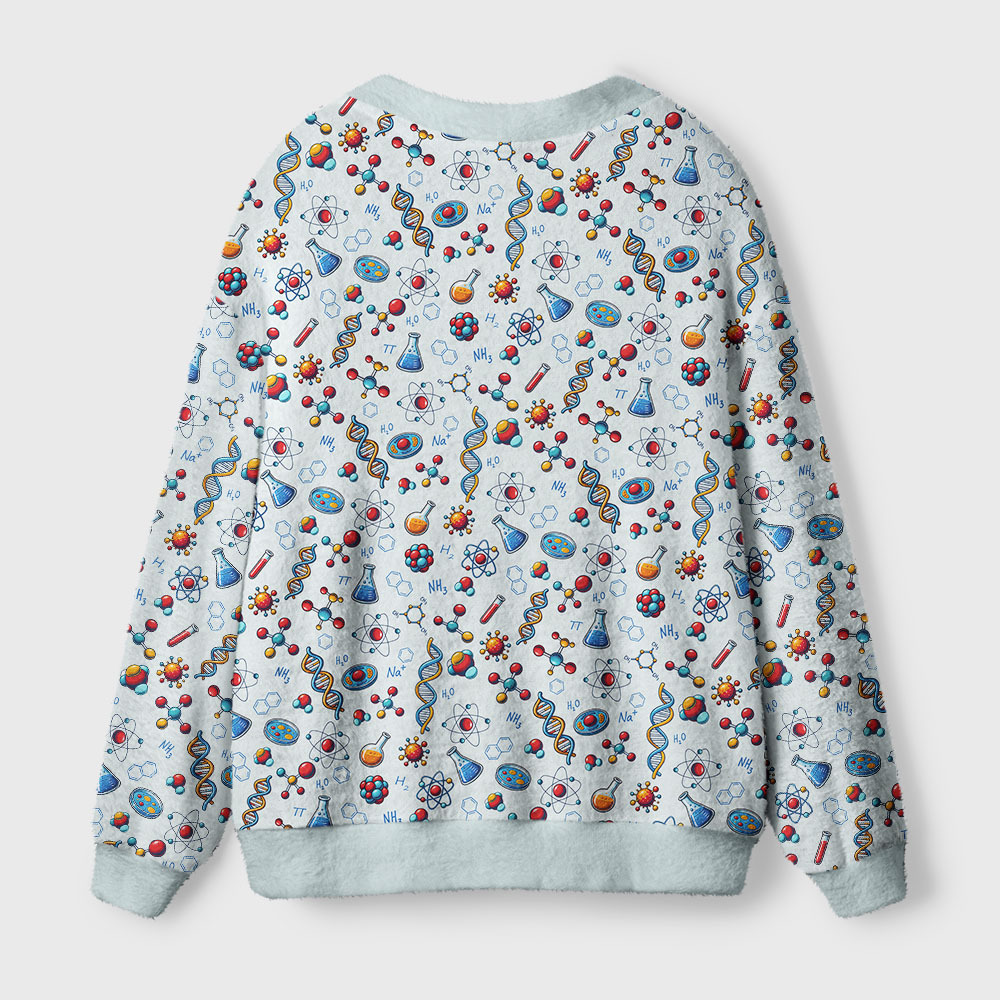 Nerdy Science Lab Elements Geek Ugly Cardigan Sweaters