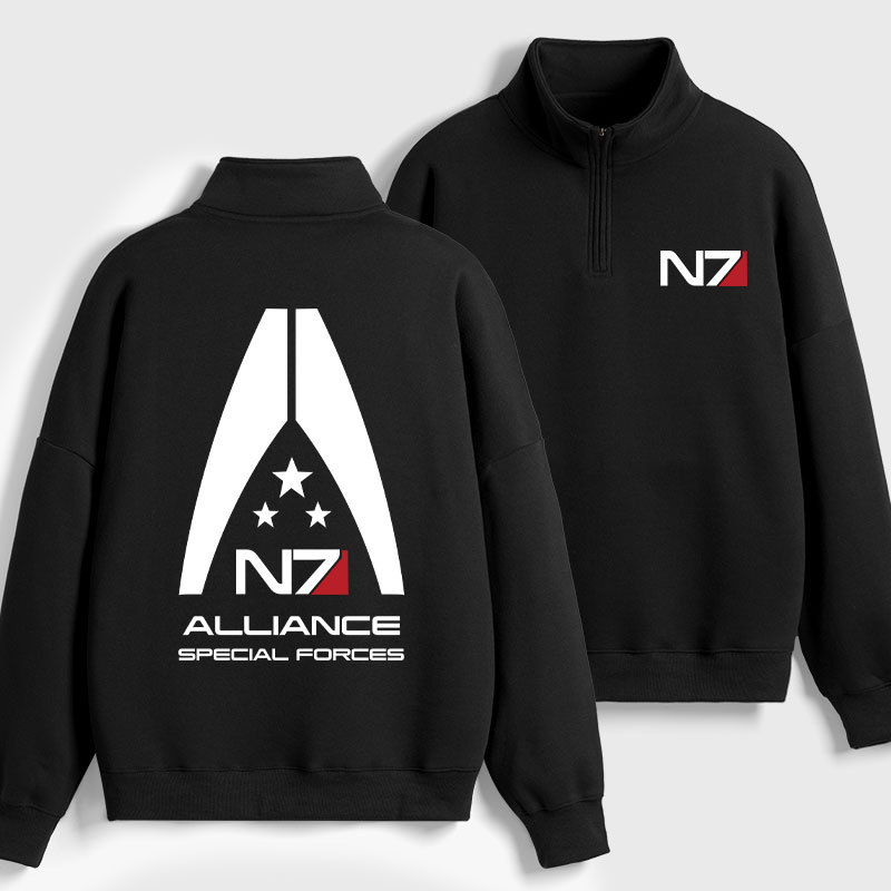 Video Games N7 Geek Fleece Quarter-Zip Pollover