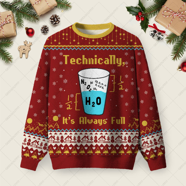 Technically It’s Always Full Christmas Fuzzy Fleece Sweatshirt