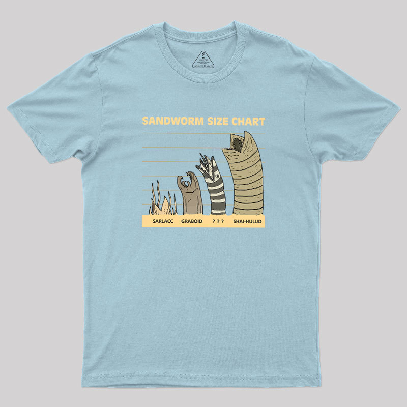 Sandworm Size Chart Geek T-Shirt