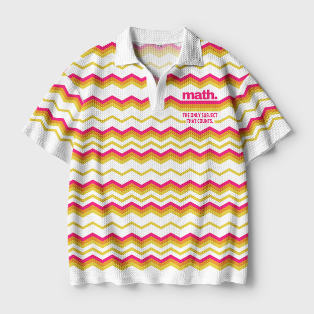 Math The Only Subject That Counts Geek Crochet Polo Shirt