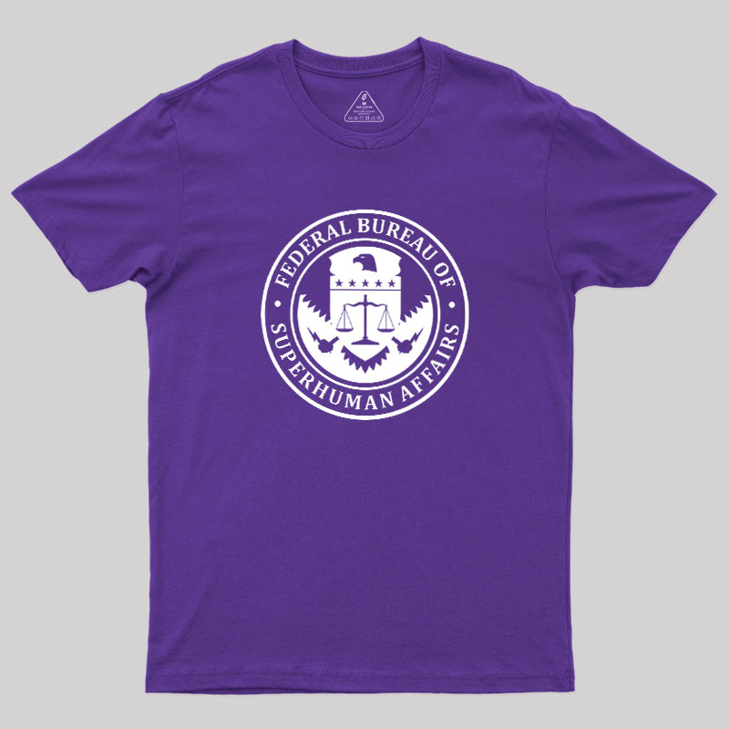 Federal Bureau Of Superhuman Affairs Geek T-Shirt