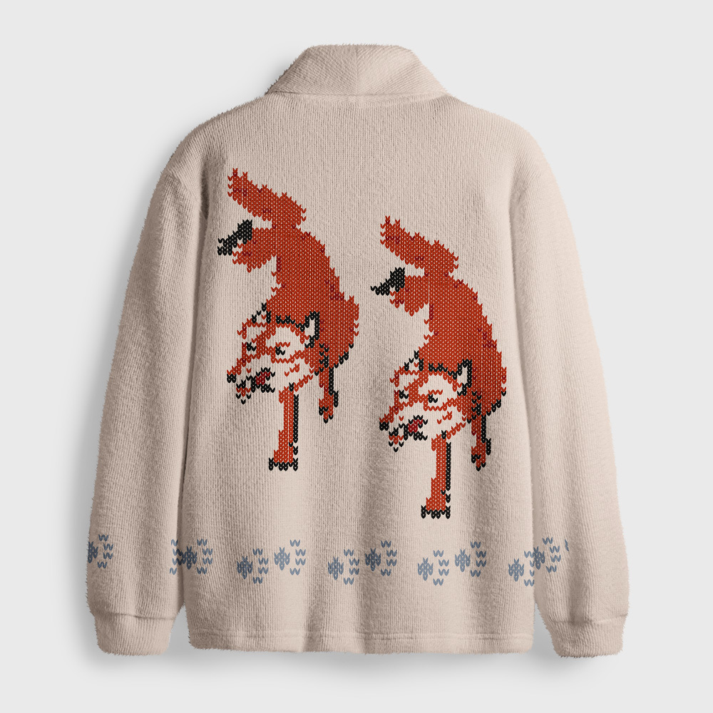 Fox Cardigan (Space Rescue Mission) Geek Shawl Collar Cardigan