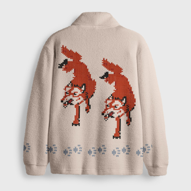 Fox Cardigan (Space Rescue Mission) Geek Shawl Collar Cardigan