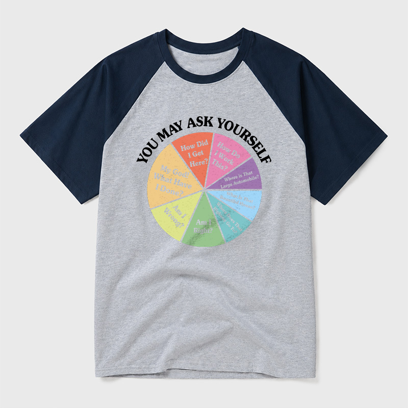 You May Ask Yourself Geek Retro Raglan T-Shirt
