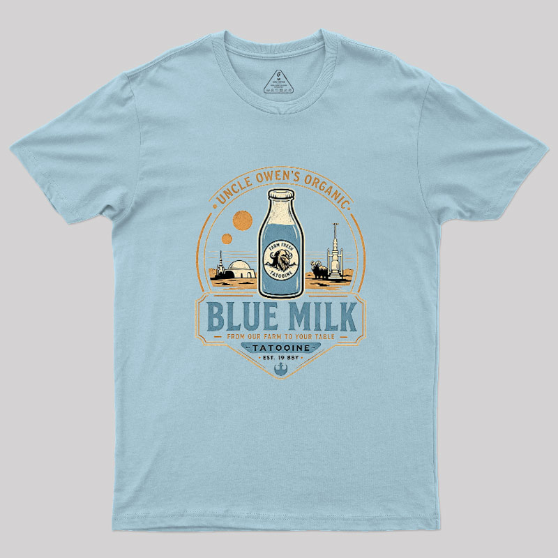 Organic Blue Milk Geek T-Shirt