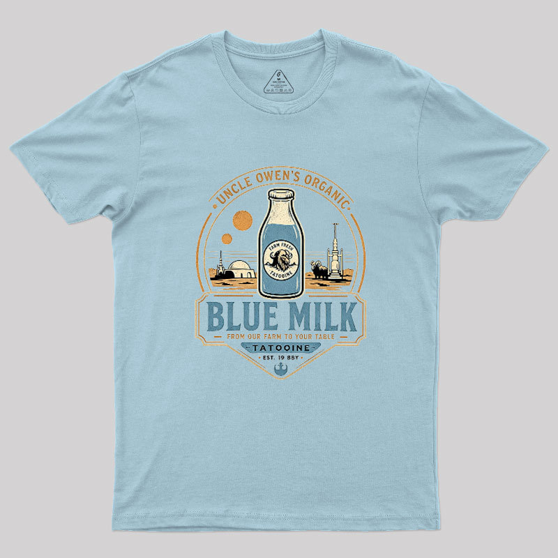 Organic Blue Milk Geek T-Shirt