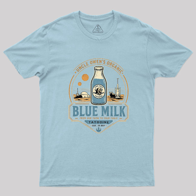 Organic Blue Milk Geek T-Shirt