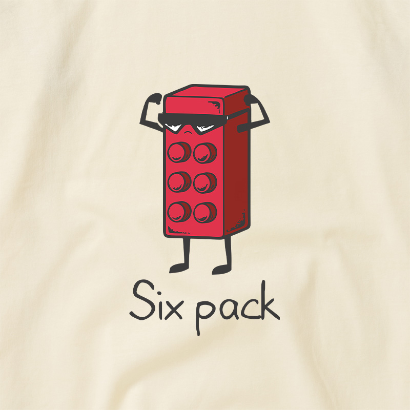 Six Pack Geek Retro Raglan T-Shirt