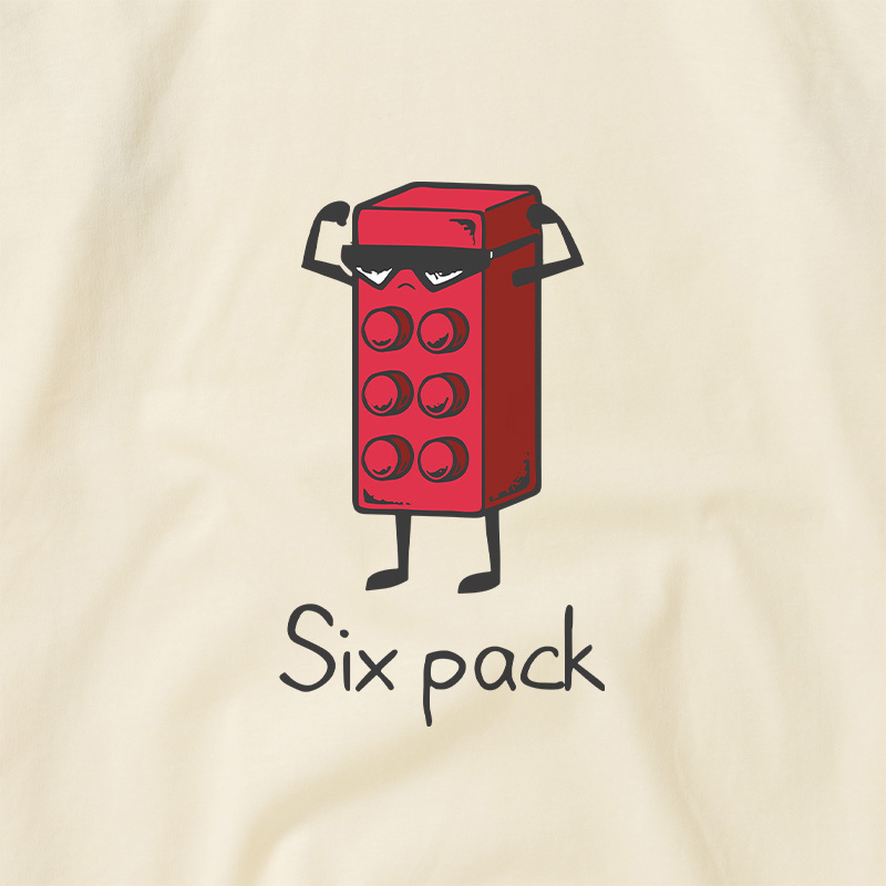 Six Pack Geek Retro Raglan T-Shirt