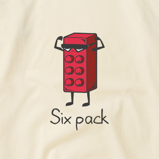 Six Pack Geek Retro Raglan T-Shirt