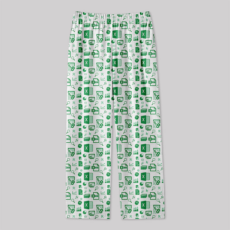 Spreadsheet Chic Geek Loungewear Pants