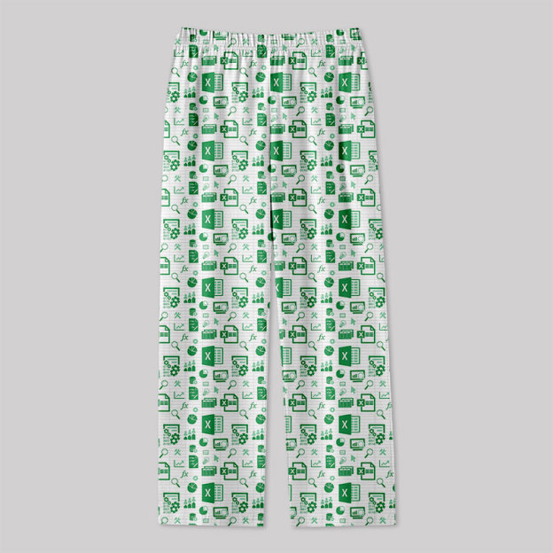 Spreadsheet Chic Geek Loungewear Pants