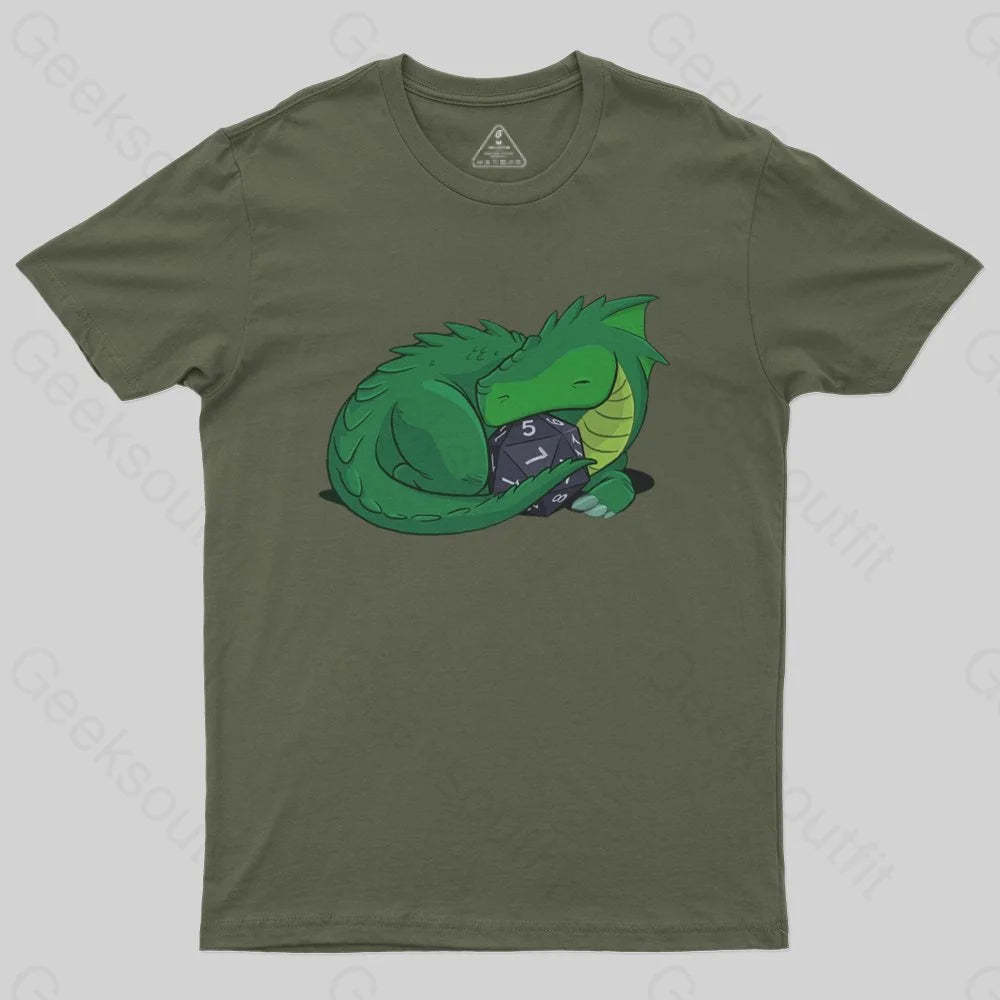 D20 Green Dragon T-Shirt - Geeksoutfit