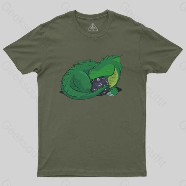 D20 Green Dragon T-Shirt - Geeksoutfit