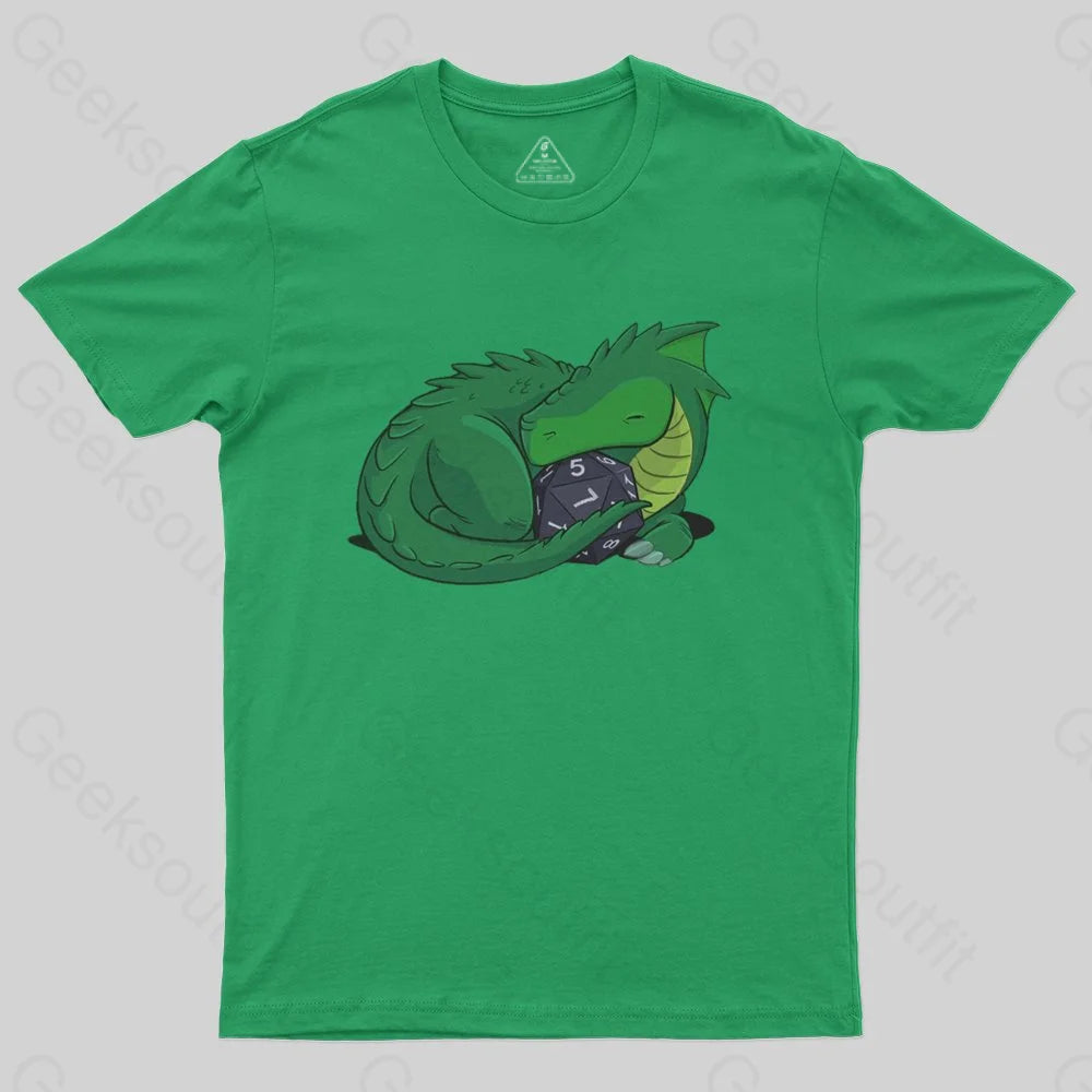 D20 Green Dragon T-Shirt - Geeksoutfit