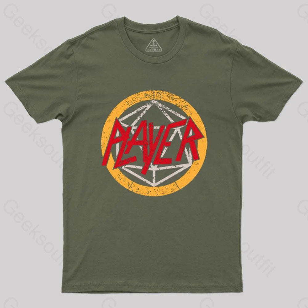 D20 Player T-Shirt Army Green / S