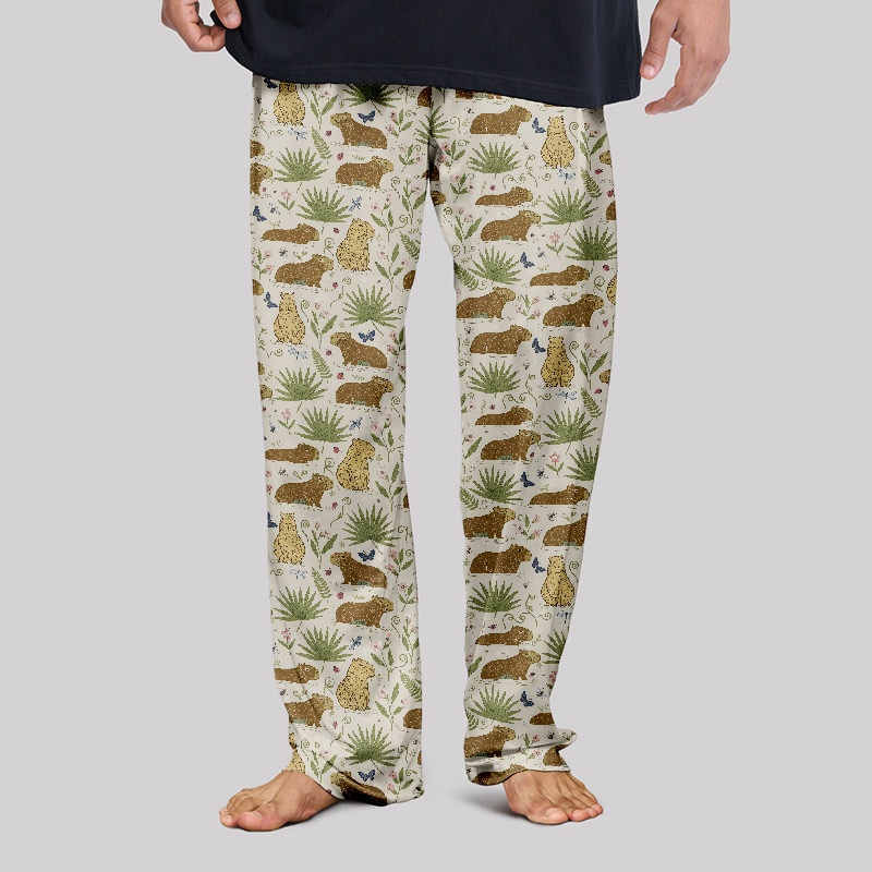 Tropical Leisure Print Geek Loungewear Pants