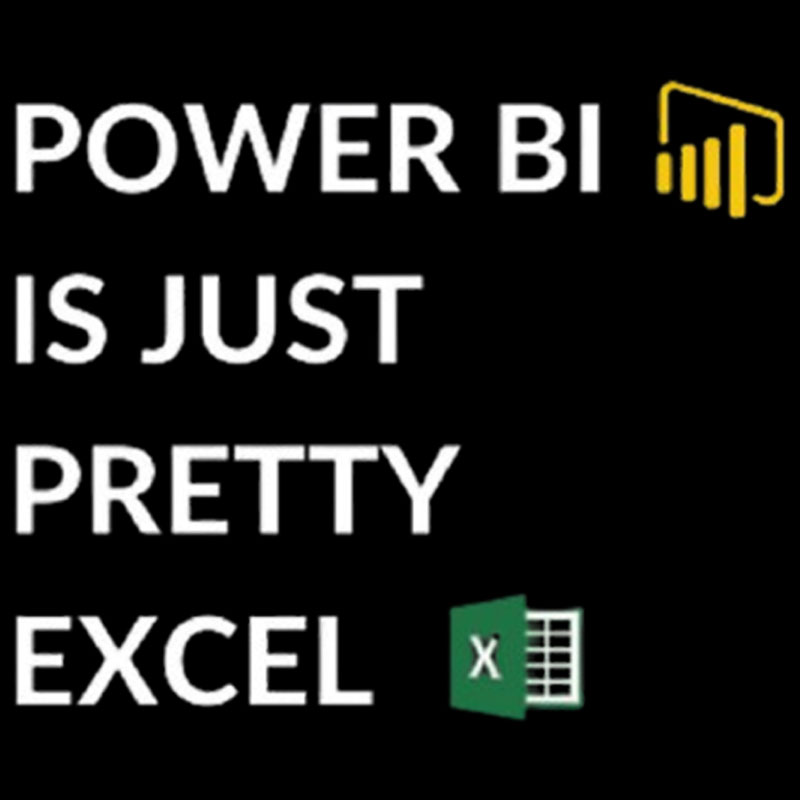 Excel VS Power BI Geek T-Shirt