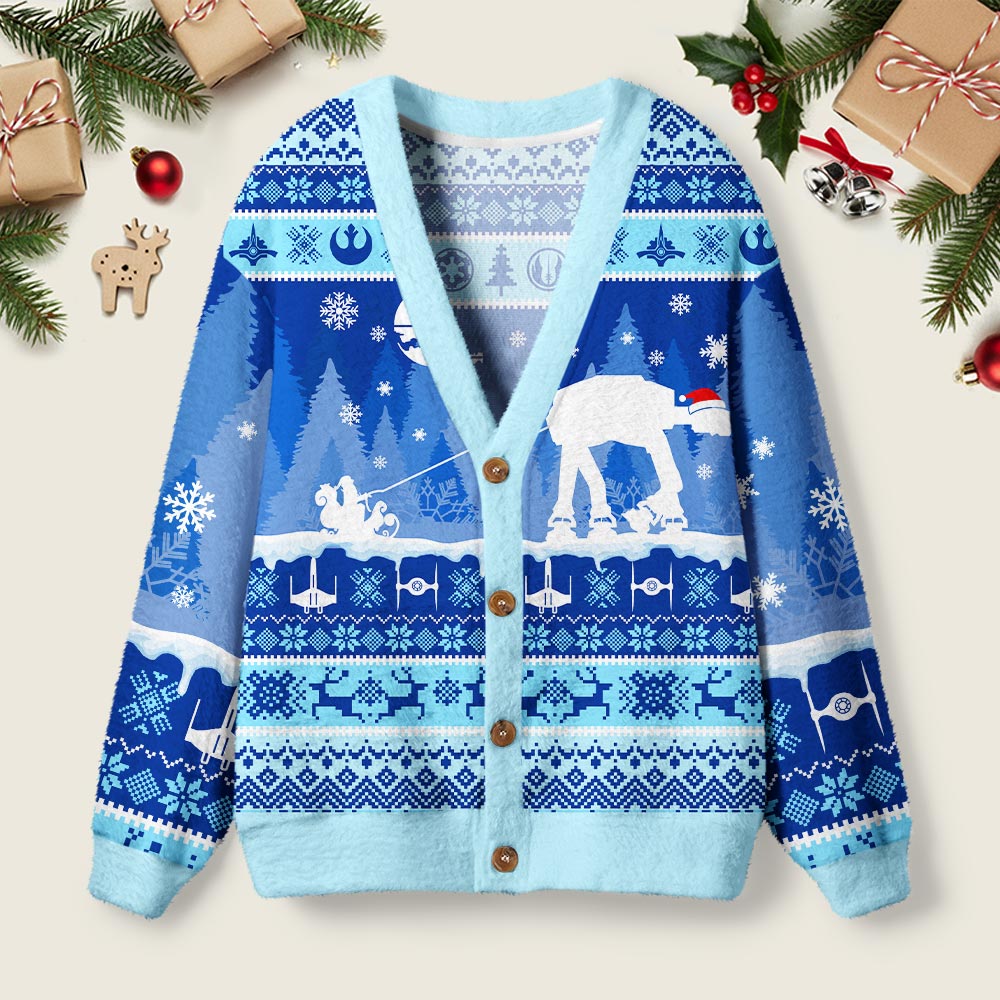 AT Snow Walker Christmas Geek Ugly Cardigan Sweaters