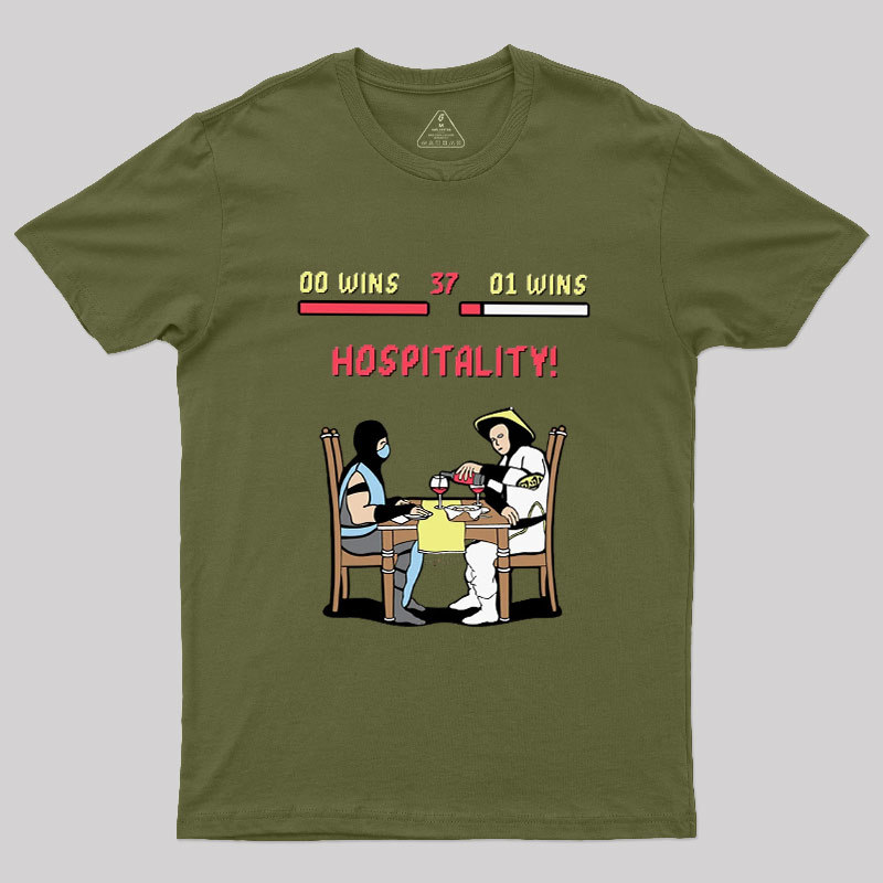 Fighting Game Rivals At Dinner Geek T-Shirt