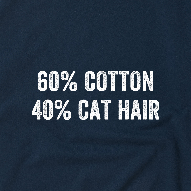 60 Cotton 40 Cat Hair Geek Retro Raglan T-Shirt
