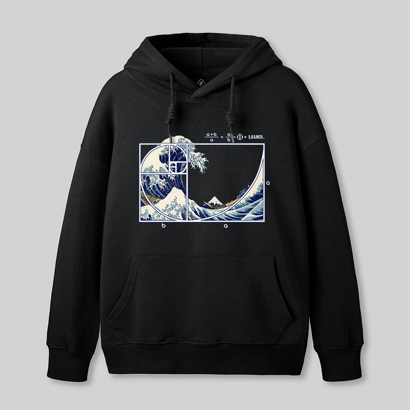 The Great Fibonacci Wave Hoodie