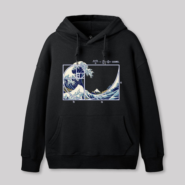 The Great Fibonacci Wave Hoodie