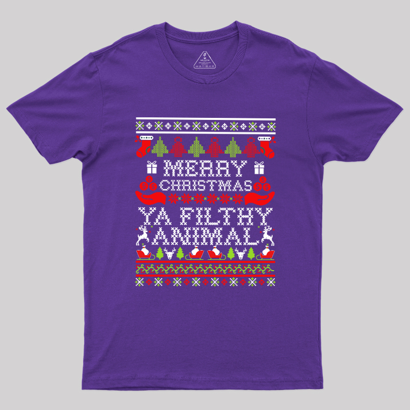 Merry Christmas Ya Filthy Animal Geek T-Shirt