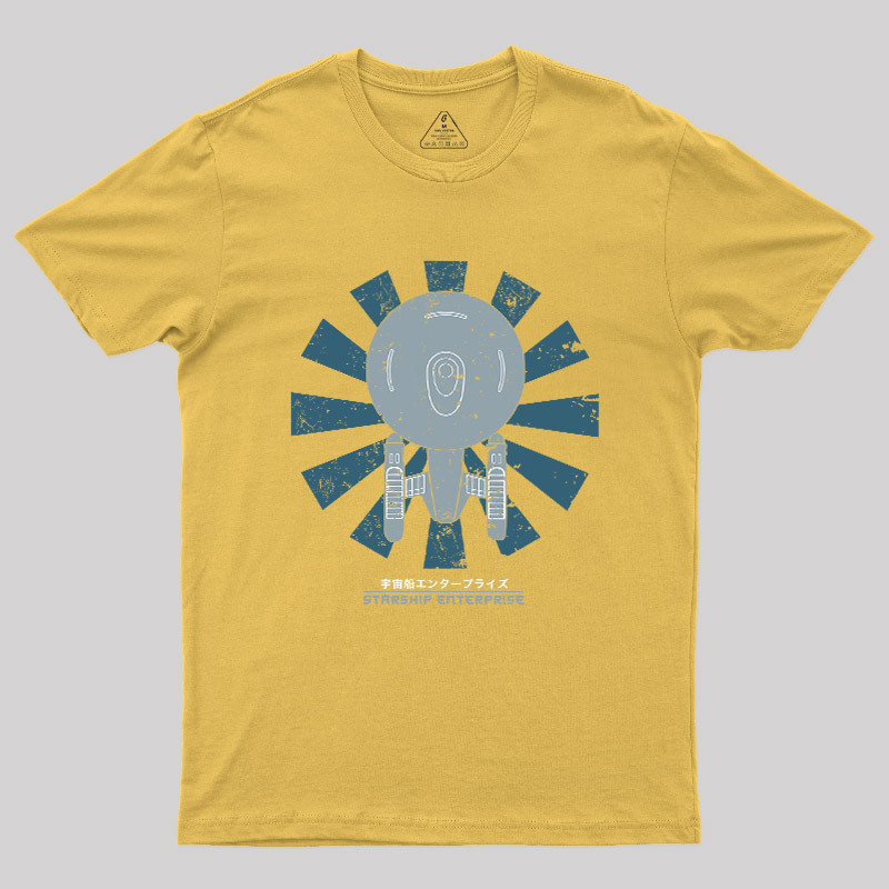 Starship Enterprise Retro Japanese Star Trek Geek T-Shirt