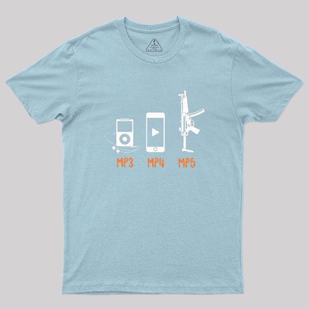 MP3 MP4 MP5 Geek T-Shirt