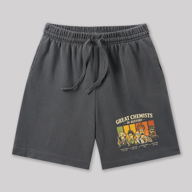 Great Chemists In History Geeky Washed Shorts