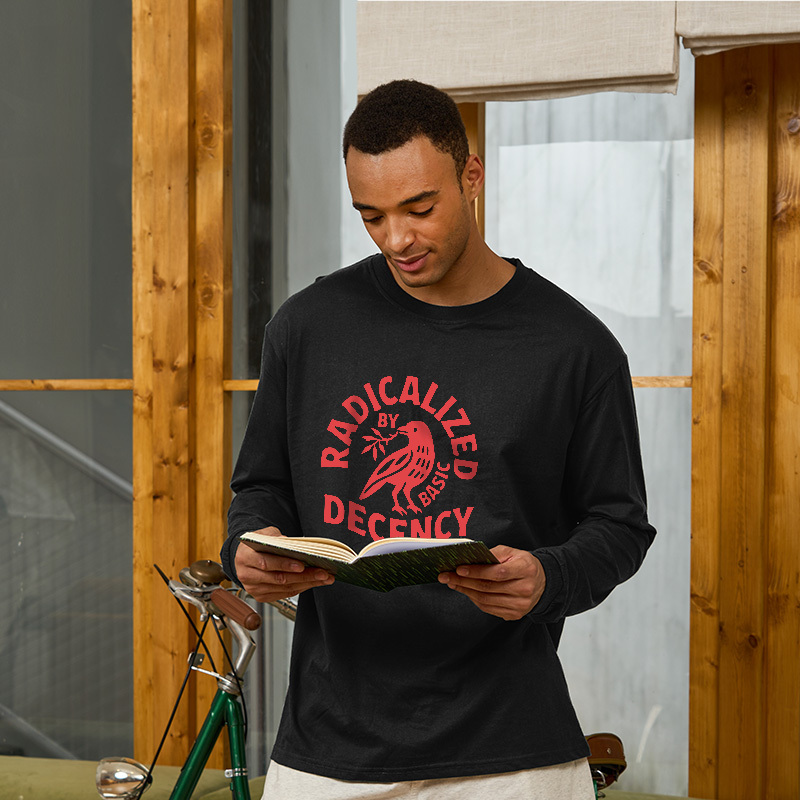 Radicalized By Basic Decency Geek Long Sleeve T-Shirt