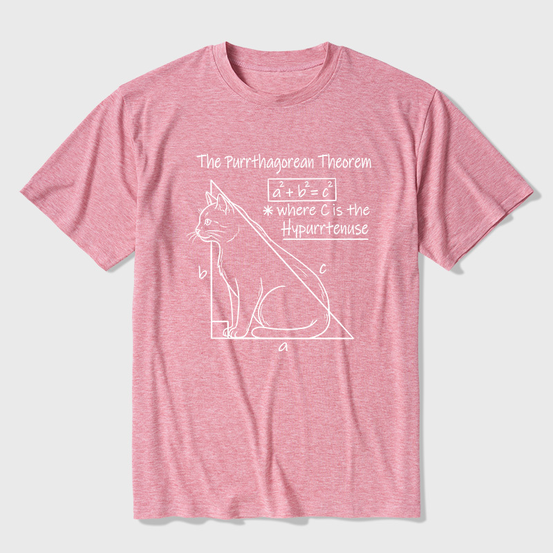 The Purrthagorean Theorem Cat Math Pun Ultra Soft Heather Tees