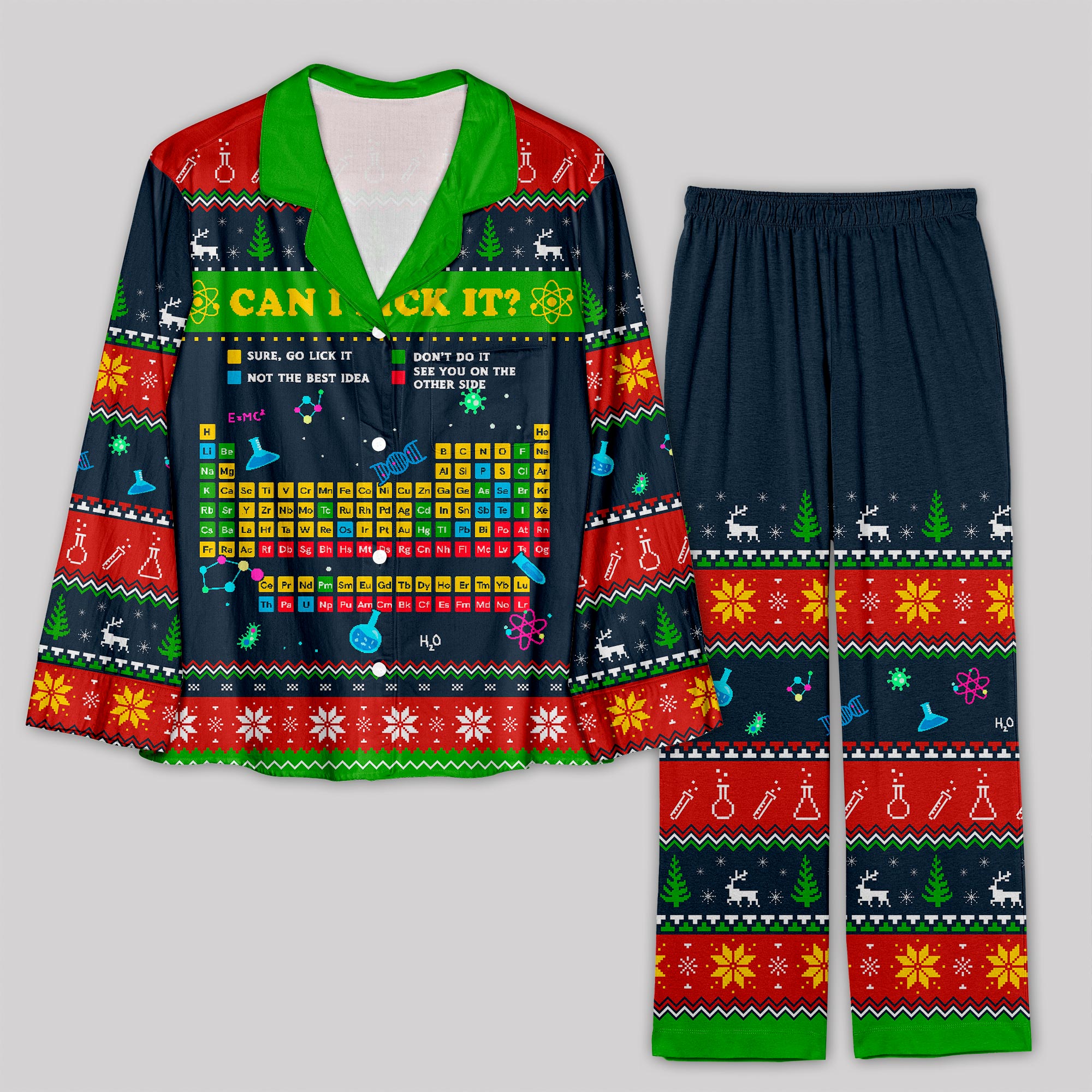 Can I Lick It Periodic Table Geek Pajama Sets