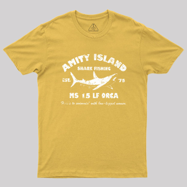 Amity Island Shark Fishing Est 1975 Geek T-Shirt