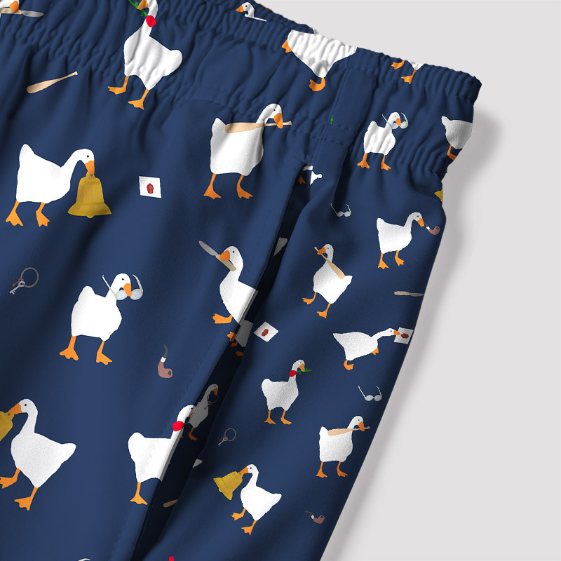 Goose Game Geek Hawaiian Swim Trunks