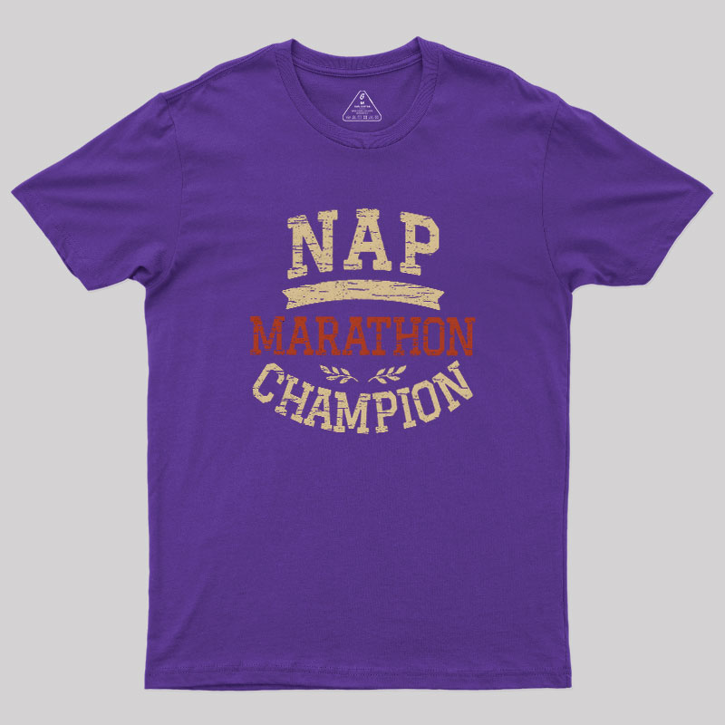 Nap Marathon Champion Geek T-Shirt